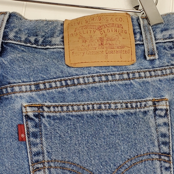 Levis 550 Vintage y2k 90s relaxed fit shorts with zipper and blank tab size 11 - Picture 9 of 12